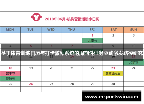 基于体育训练日历与打卡激励系统的周期性任务驱动激发路径研究